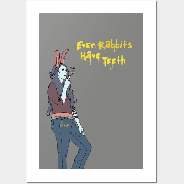 Even Rabbits Have Teeth Wall Art by killmonkies